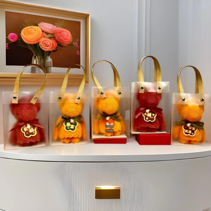 Boîte Cadeau Serviette Souvenir en Forme d'Ours – Parfait pour les Mariages, Célébrations, Événements et Inaugurations de Magasins.