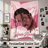 Wall Hanging Tapestry With Custom Name & Text, Travis Scott Decorative Tapestry For Bedroom