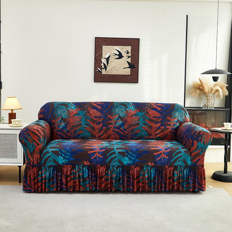 New Sofa Cover One Piece Elastic Universal Cover Two Person Universal Anti Cat Scratch and Dust Proof Sofa All Inclusive Cover