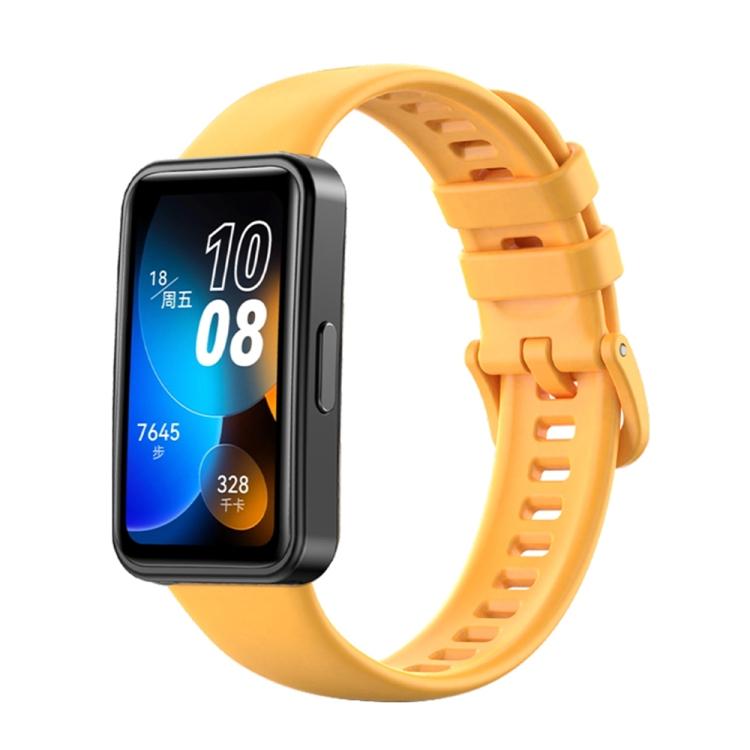 Für Huawei Band 8 16mm einfarbiges Silikon-Ersatz-Uhrenarmband