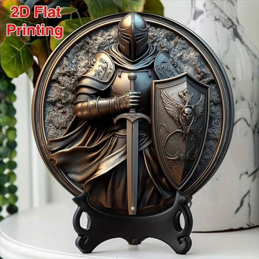 Stahl Blechschild Ritter Schwert Schild Wandkunst Heimdekoration Geschenk