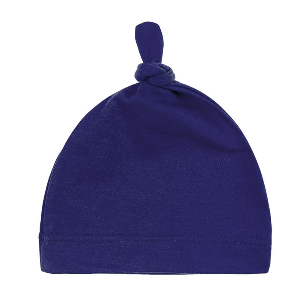 Cotton Coloured Knotted Hats Newborn Solid Color Adjustable Knot Cap