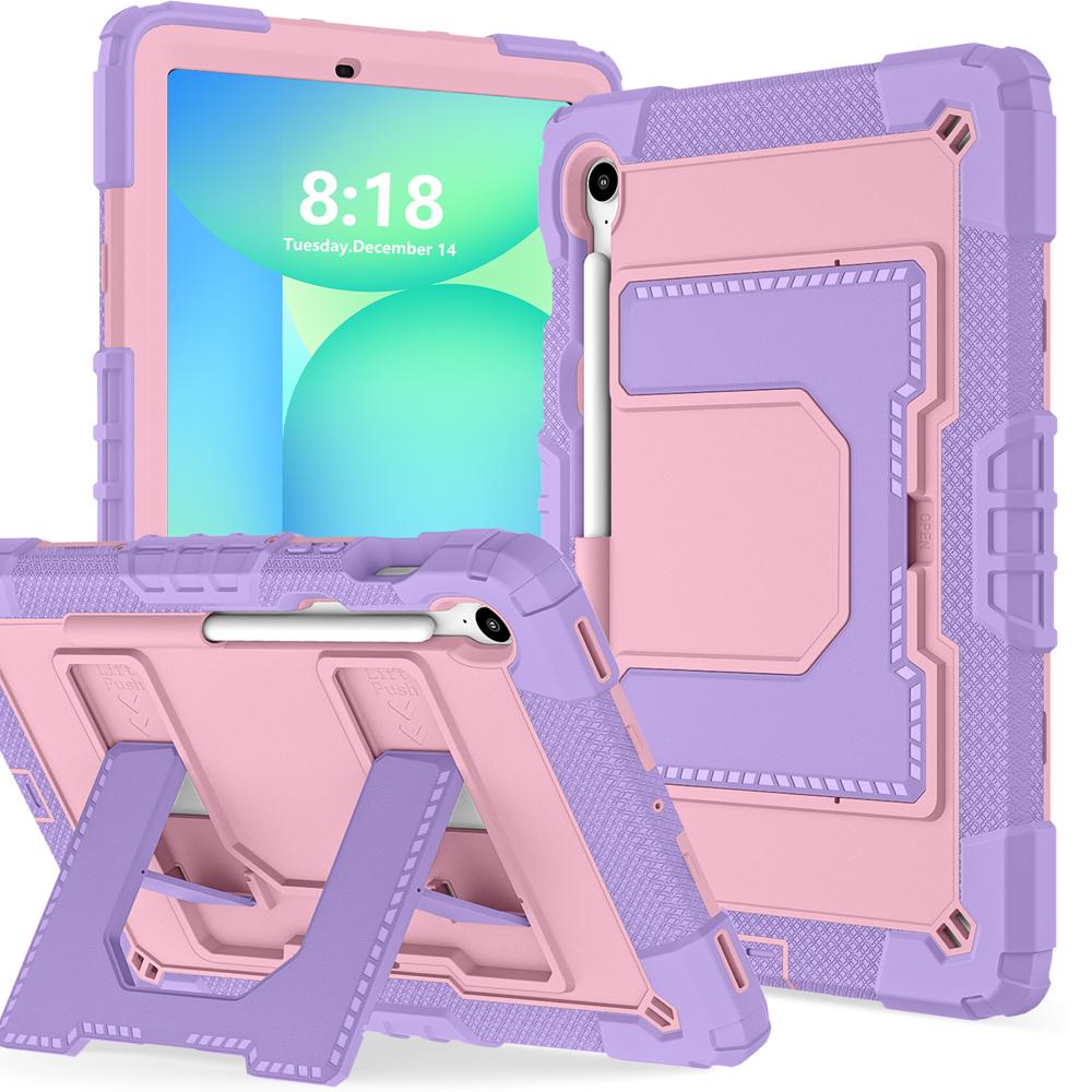 Shockproof Stand Tablet Cases for 10.9" Samsung Galaxy Tab S10 Lite/S9 FE/S10 FE 5G Case S10lite Cover Coque Silicone+PC Shell