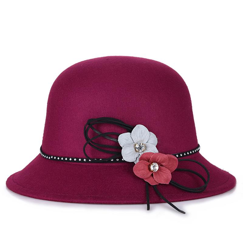 Hat Lady Autumn and Winter Cold and Warm Fashion Woolen Top Hat Trendy Basin Hat Bag Hair Help