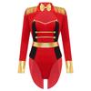 Women's Ringmaster Costume Red Circus Costumes Halloween Cosplay Tassel Bodysuit for Stage Shows