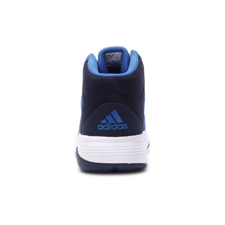 Adidas Cloudfoam Ilation Round Toe Lace-Up Non-Slip Durable Mid-Top Basketball Shoes Unisex Sneakers Blue AQ1558