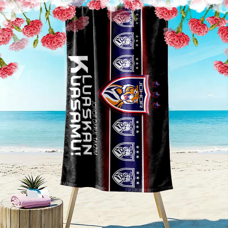Johor DT Print Beach Towel, Large Soft Quick Dry Towel for Beach Camping Swimming