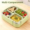 304 Stainless Steel Food Container with 3/4 Compartments Reusable Food Storage Container with Lid Lunch Boxes for School Office