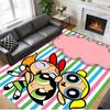 Anti‑Slip Crystal Velvet Floor Rug, The Powerpuff Girls Design Carpet for Indoor Living Bedroom Home Decoration