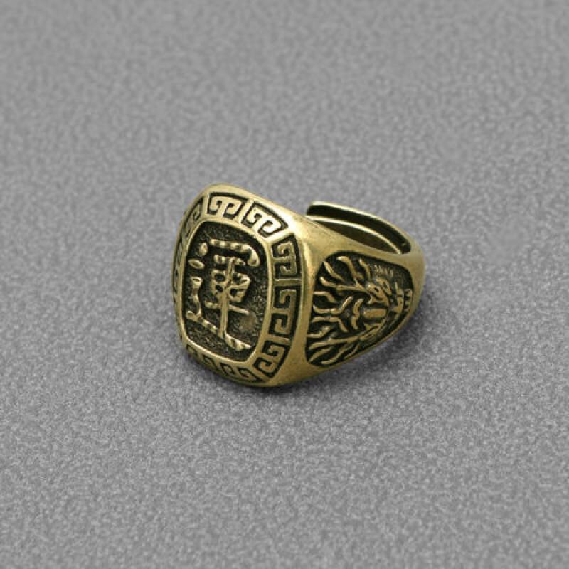 Brass Lucky Rings Accessories Adjustable Ring Copper Gifts Sculptures Statuette