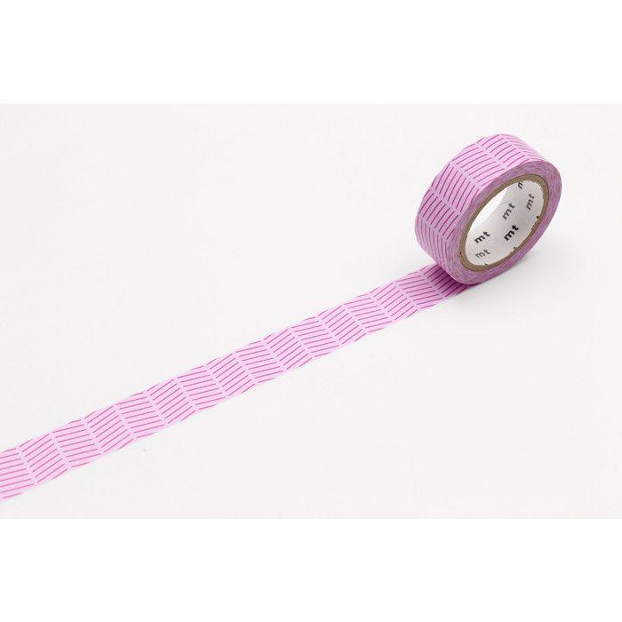 Masking tape - MASKING TAPE (MT) - Oblique - Rose - 1,5 cm x 7 m - Ruban adhésif repositionnable