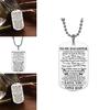 Stylish Fashion Necklace Dog Tag For My Son Daughter Dad Mom Ideal Birthday Gift
