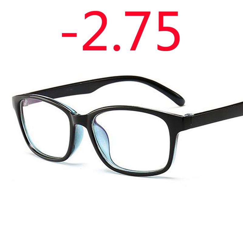 -1.0 -1.25 -1.50 -1.75 -2.0 -2.5 -3.0 To -4.0 Finished Myopia Glasses Women Men Short Sight Eyewear Black Blue Red Frame
