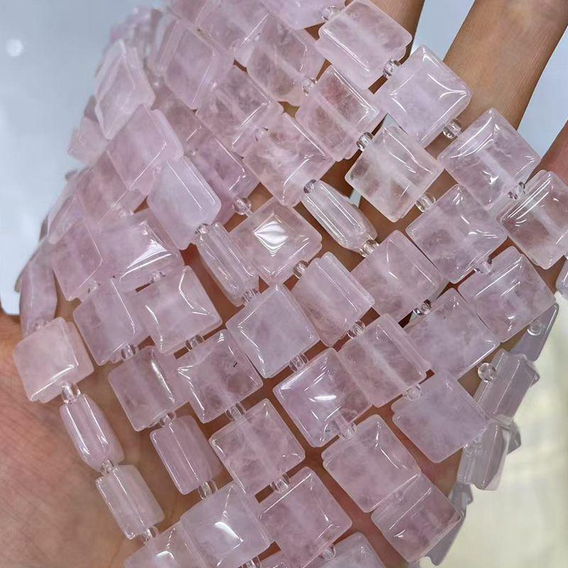 Naturstein Achat Kristall gerillte quadratische Schmuck-DIY-Accessoires, 10x10 unregelmäßige Stücke