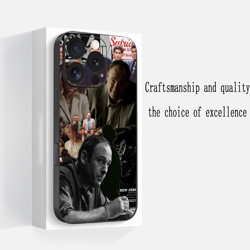 The Sopranos  Classic Movie Poster Phone Case For iPhone 17 16 E 15 14 13 12 Plus Mini Pro Max Soft Black Shockproof Cover