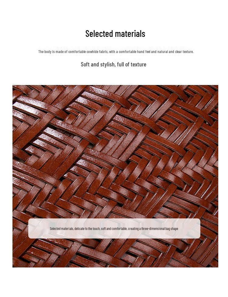 French High-End Woven Basket Handbag