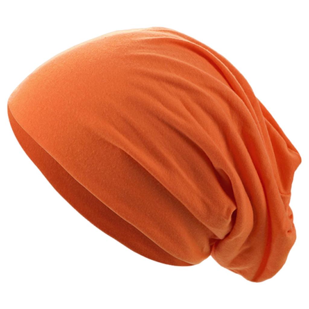Jednokolorowa dwuwarstwowa luźna czapka - Oddychający splot do jazdy na rowerze na świeżym powietrzu, biegania i po porodzie