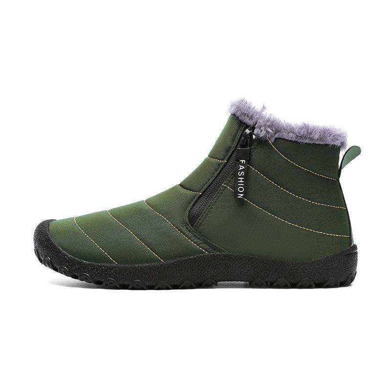 Plus Size 48 Waterproof Unisex High-Top Winter Snow Boots with Side Zipper
