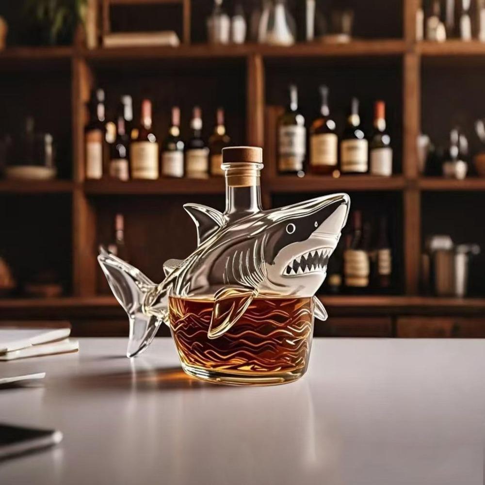 Shark Statue Wine Bottle 320 Ml Wine Decanter Fun Whiskey Bottle  Home Bar