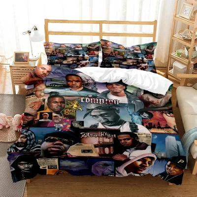 Hip Hop Rapper Bedding Set Duvet Cover Sheet Printed Bed Set Pillowcase Bed Full Queen King Size Comforter Bedroom