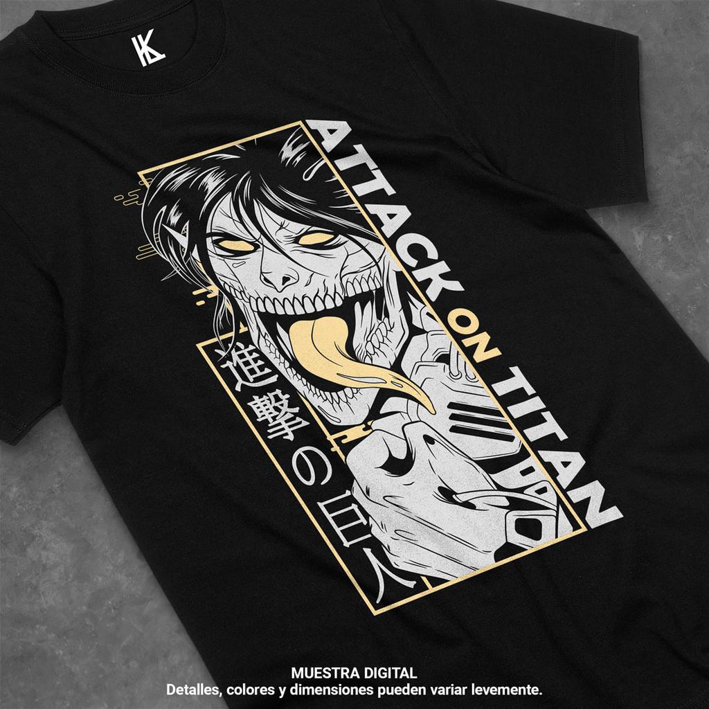 Japanese Anime Attack on Titan Print T-shirt Men's Women's Overszied Casual Cotton Short Sleeves Wit Studio Anime Men's Clothing
