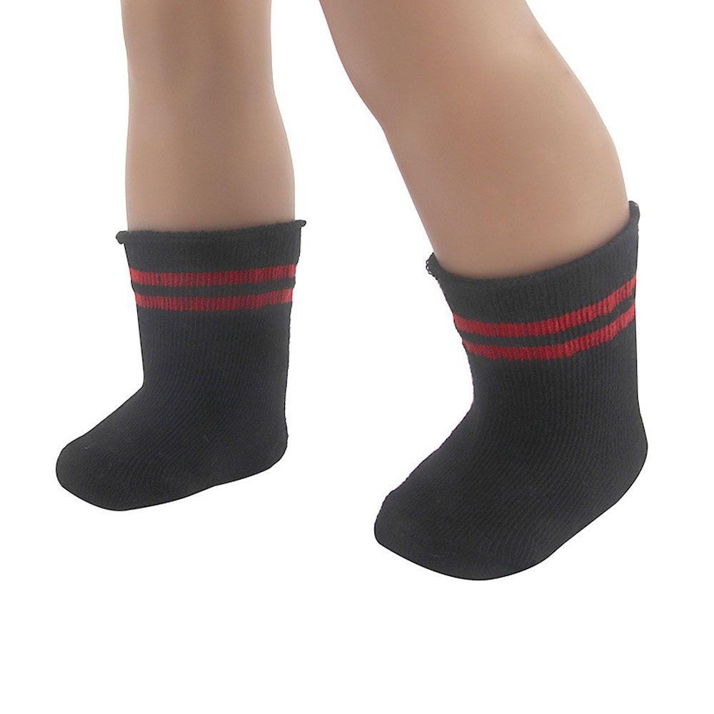Passend für 18 Zoll/43 cm Puppen Socken Mehrfarbig Miniatur Kleidung Spielzeug Puppe Sportstrumpf