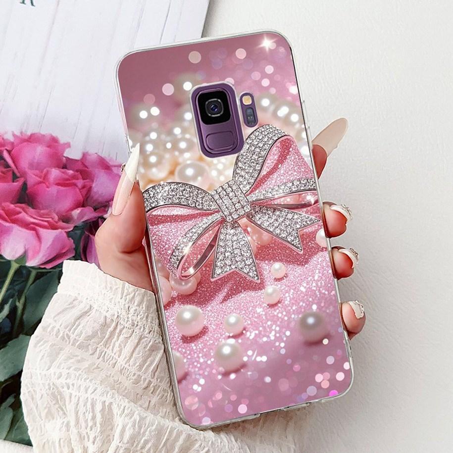 For Samsung Galaxy S9 Case SM-G960F Cover Fashion Flower Soft Slim Back Cover For Samsung S9 Plus S 9 GalaxyS9 S9+ SM-G965F Capa