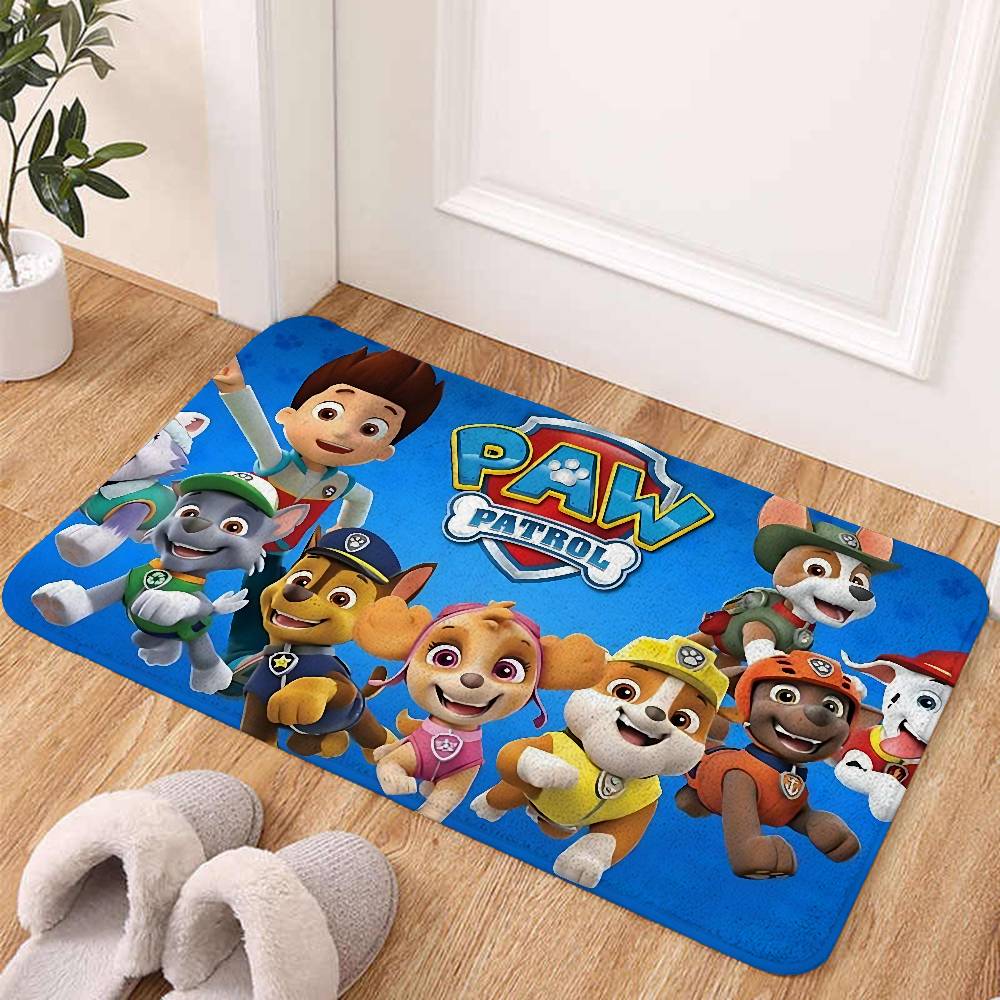 Anime P-Paw P-PatrolS Cute Floor Mats Laundry Rug Carpet For Living Room Decor Lounge Area Anti-slip Foot Mat Entrance Doormat