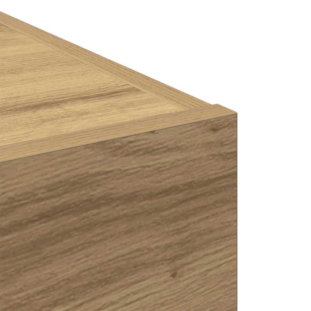 Sideboard with Drawers Artisan Oak Finish 30 X 42.5 X 93 Cm
