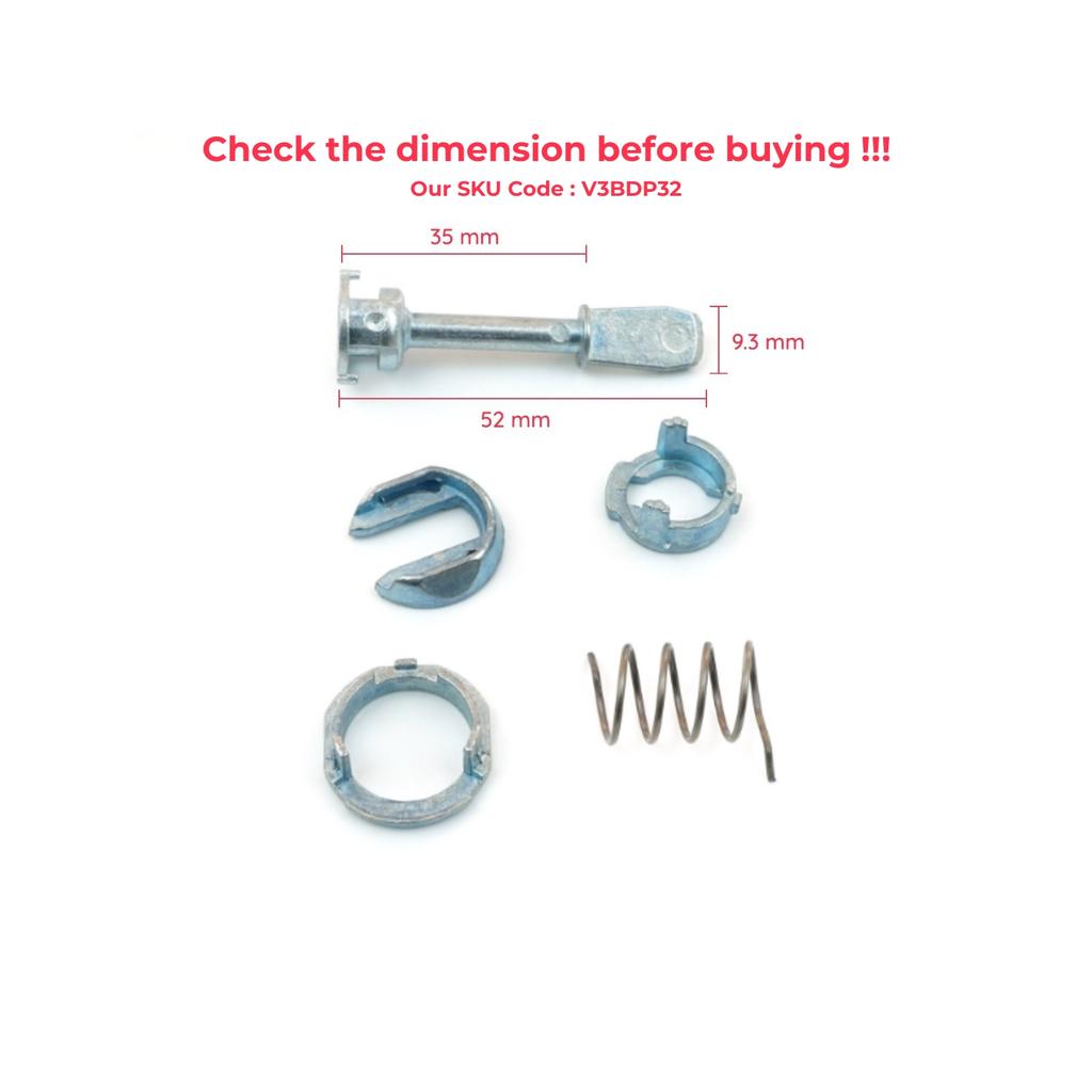 V3EDP32 Front Door Lock Barrel Repair Kit 51.5 Mm for Seat Toledo MK2 1M2 1998-2006 3B0837167