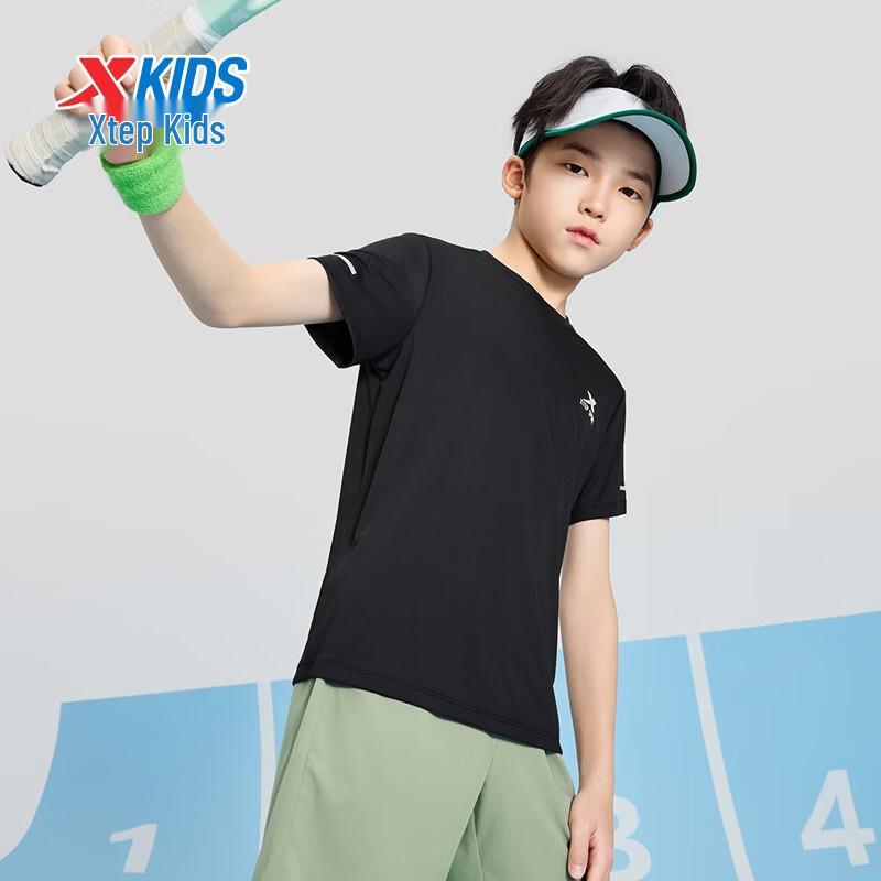 Xtep Kids' Moisture-Wicking Quick-Dry Short Sleeve T-Shirt