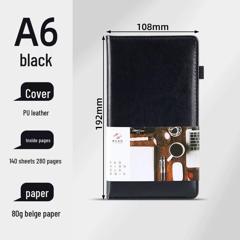 Shenshi A6 Business Creative A5 Leather Cover Thick Notebook