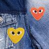 1 Set Embroidery Patch Fine Workmanship Wide Usage Fabric Sew-on Heart Shape DIY Sticker Applique Clothes Accessories