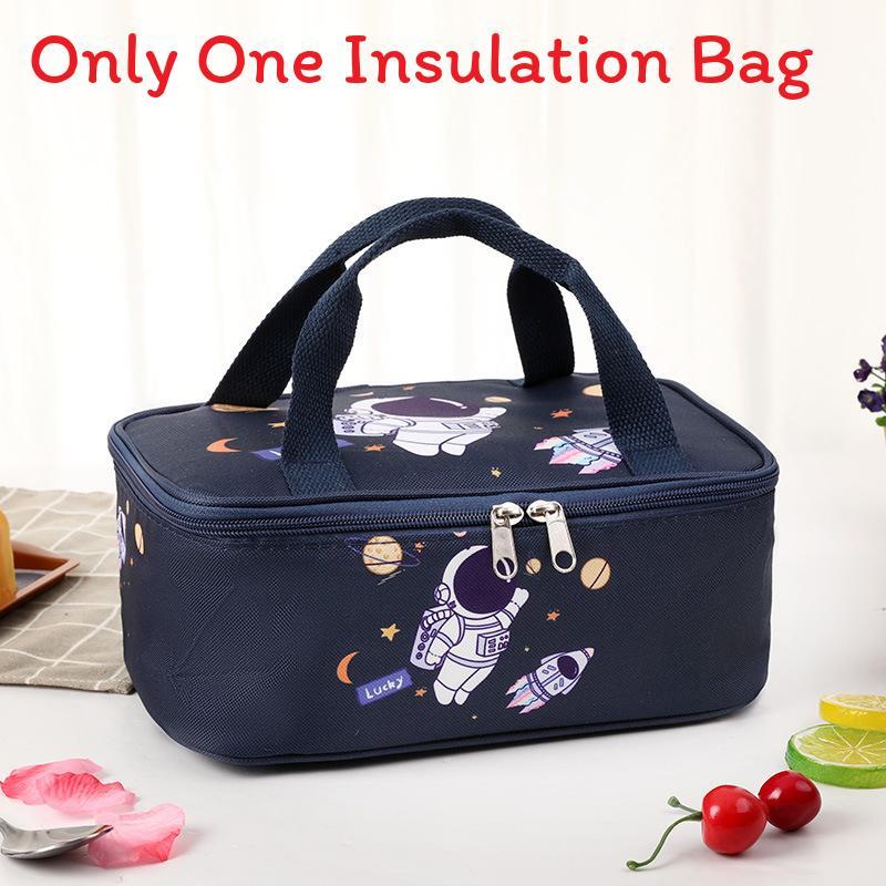 Cartoon Insulated Lunch Bag With Aluminum Foil For Students And Kids