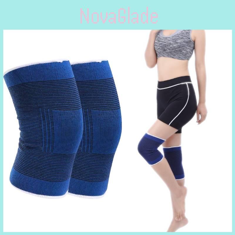 Comfortable Blue Knitted Knee Support For All Sports With Thermal Protection