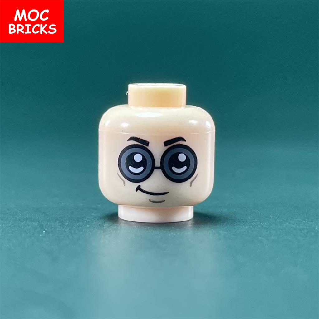 10 Stück MOC Steine Jungen und Mädchen Gesichtsausdruck Figur Kopf Pädagogische Bausteine Spielzeug für Kinder Geschenk