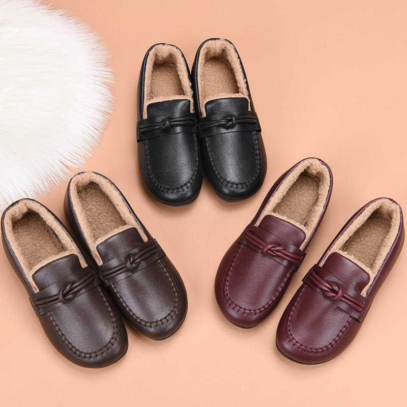 Fleece warm Doudou shoes winter new medium and comfortable soft-soled cotton shoes