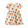 Jumping Meters Pure Cotton Knit Summer Dress - Short Sleeve, Round Neck, Cute European & American Style for Girls