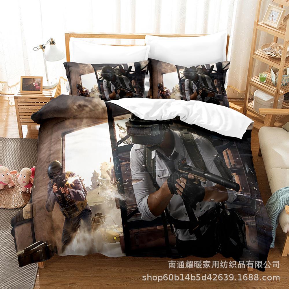 3D Digital Printing Bedding Four-Piece Set Three-Piece Set Bed Sheet Quilt Pillow