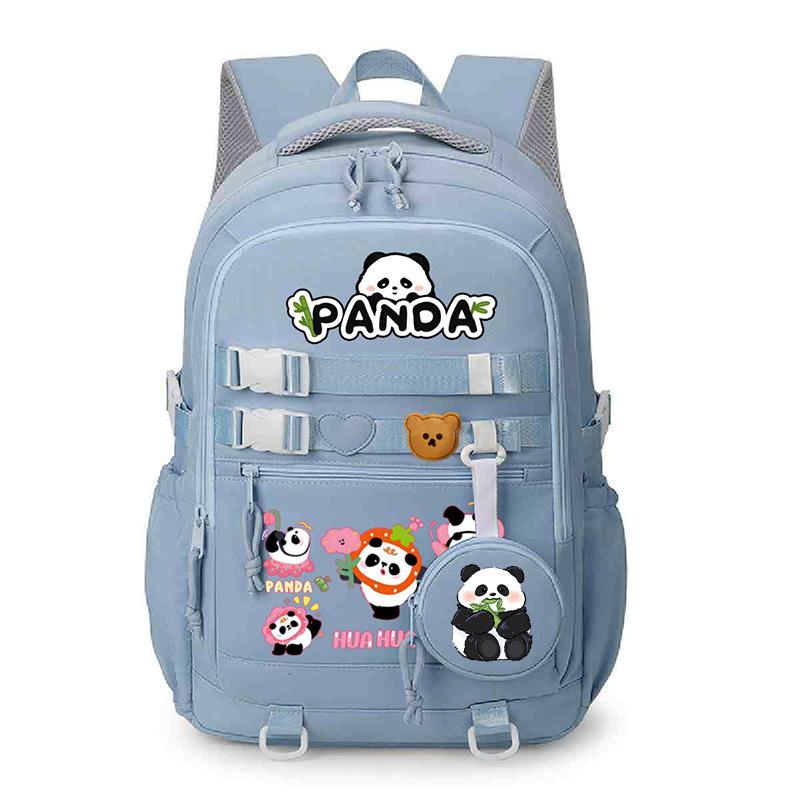 Panda Huahua 2025 New Cute Children's Schoolbag Cross-border Large-capacity Primary and Secondary School Students Lightweight Spine Protection