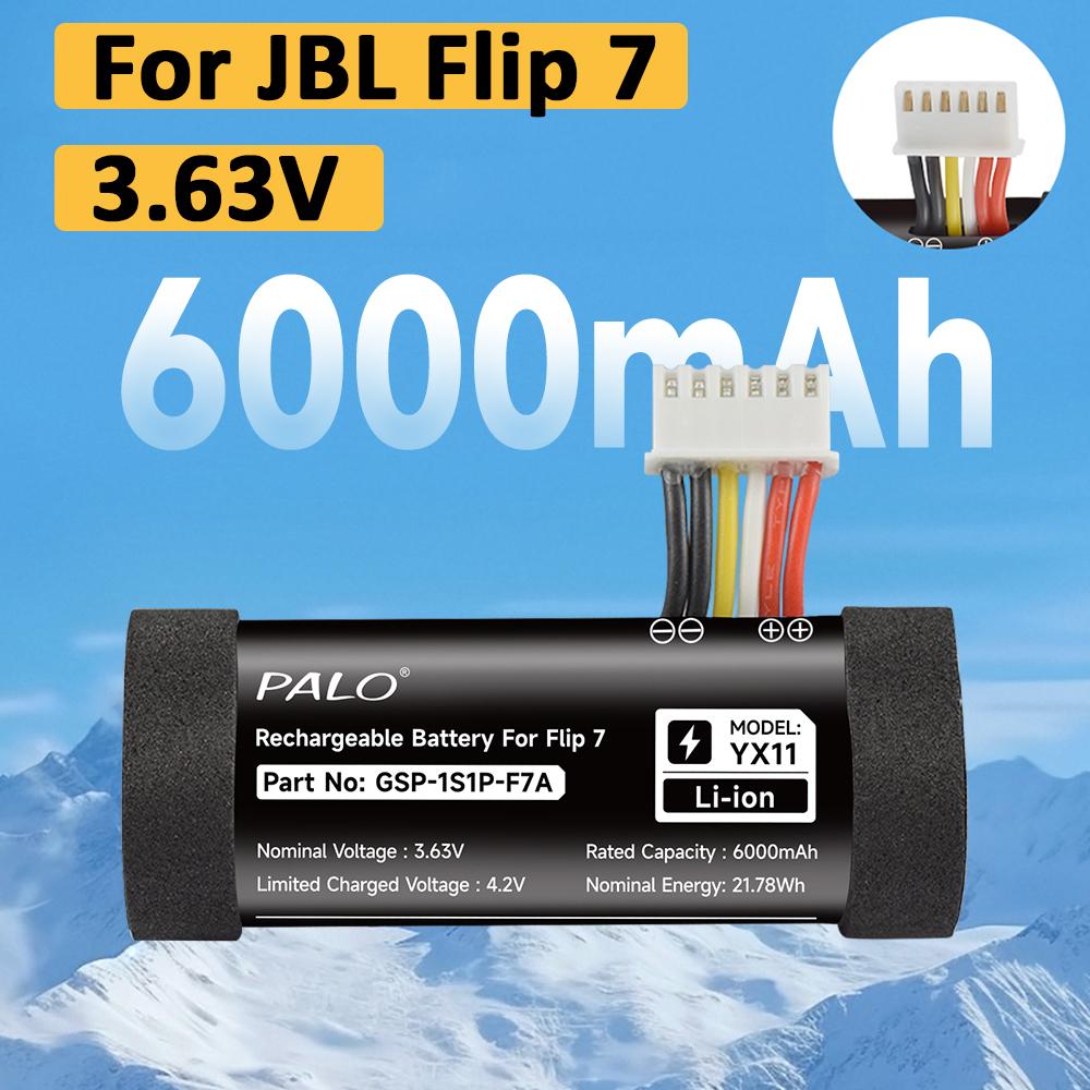 PALO Original GSP 1S1P-F7A Drahtloser Bluetooth-Lautsprecher Batterien 6000mAh Lithiumbatterie Für JBL Flip 7 Flip7 Tragbarer Lautsprecher