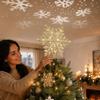 Projection Christmas Tree Topper Star Light, Holiday Decorative Light for Christmas Tree