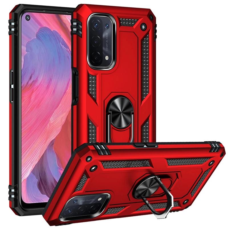 Armor Shockproof Ring Stand Case For  OPPO Realme C21Y C21 C25Y A54 A74 A94 A53 A53S A32 A93 A55 A36 A76 A9 A52 A72 4G 5G Silicone Hard Back Cover