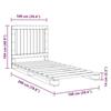 VidaXL Bed Frames and Headboard 100x200 Cm Solid Pine Wood, Bed, Bedroom Furniture, Wooden Bed, Single Bed, 3281533