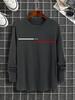 Trendy New Long-Sleeved T-Shirt Men's Long-Sleeved Men's Printed Round Neck T-Shirt Trend Versatile Casual Tops Men's T-Shirt