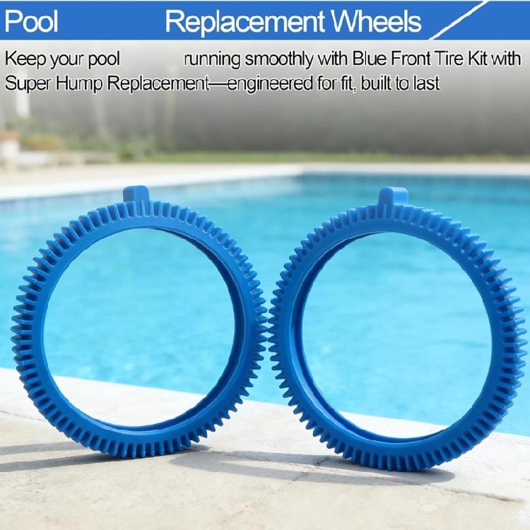 2 Pieces Hump Style Tires For Automatic Pool Cleaners Increases Coverage And Prevents Obstruction