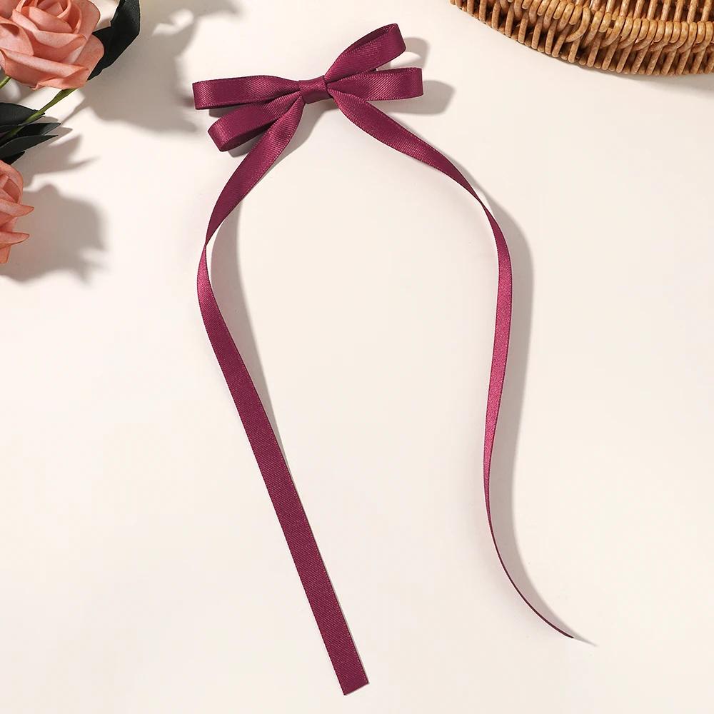 1 Stück/Los Ballettstil Mädchen Schleife Langes Band Haarspange Süßes Mädchen Halb Zusammengebundenes Haar Kopfschmuck Stil Mode Haarschmuck