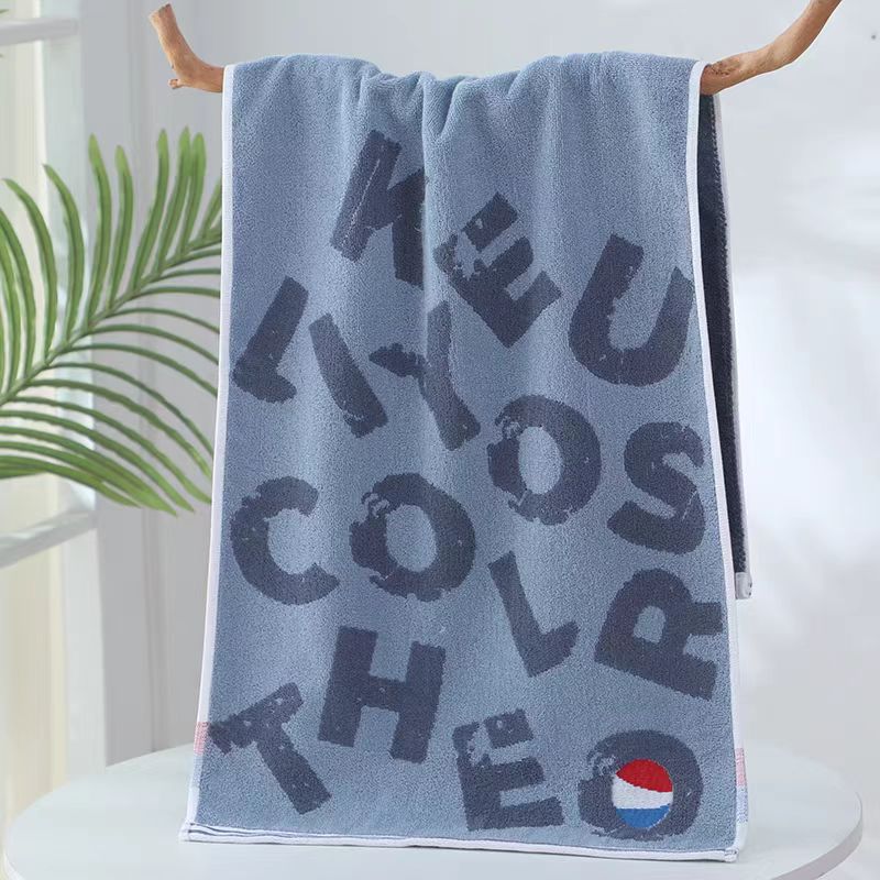 

Взрослое банное полотенце, 40*100см, 160г, большой размер, чистый хлопок, влагопоглощающее, не линяет, очень длинное и толстое, подходит для спор небесно-голубой