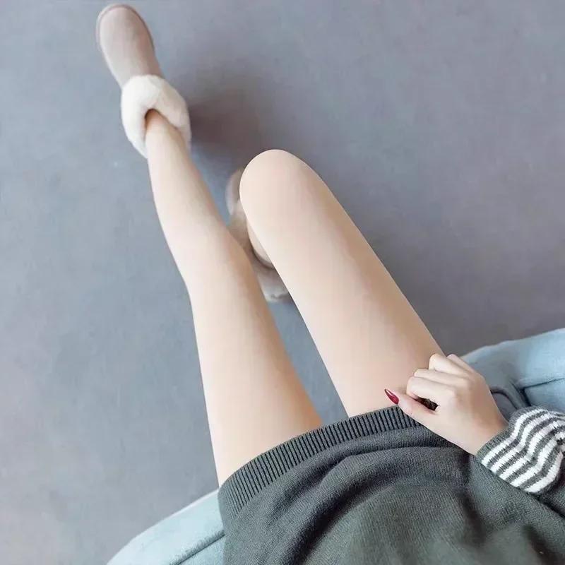 Womens Warm Winter Tights Plush Lined Thermal Pantyhose Thick Sheer Velvet Stockings Leggings Medias Para Mujer