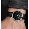 BUREI Men's Simple Stylish Watch Leather Band Slim Design Timepiece